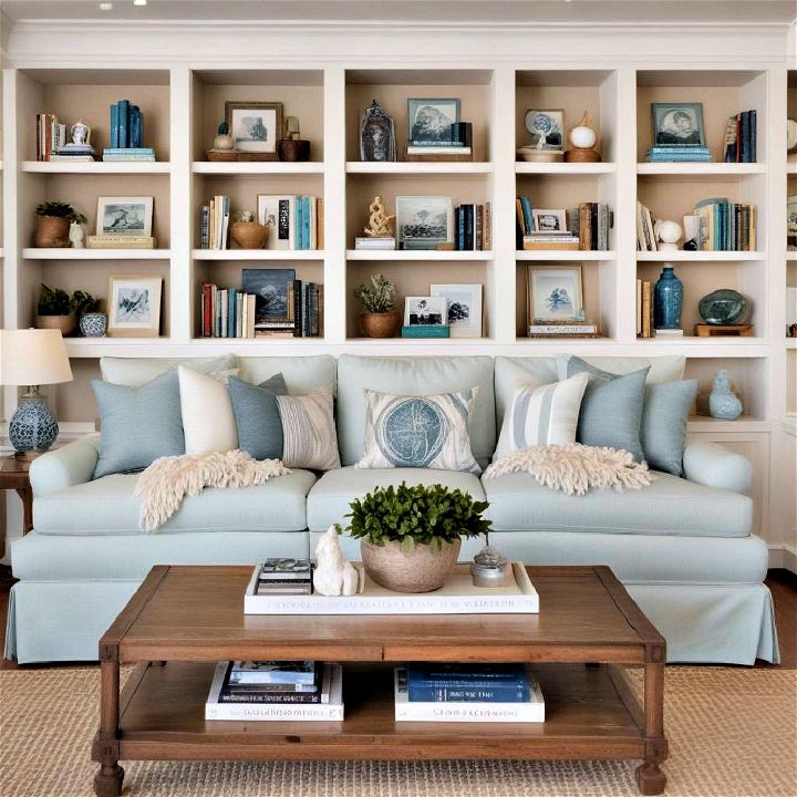 coastal themed books for living room