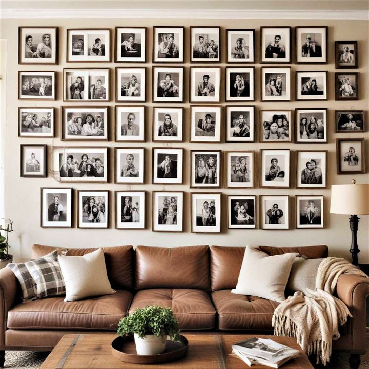 cohesive farmhouse gallery wall