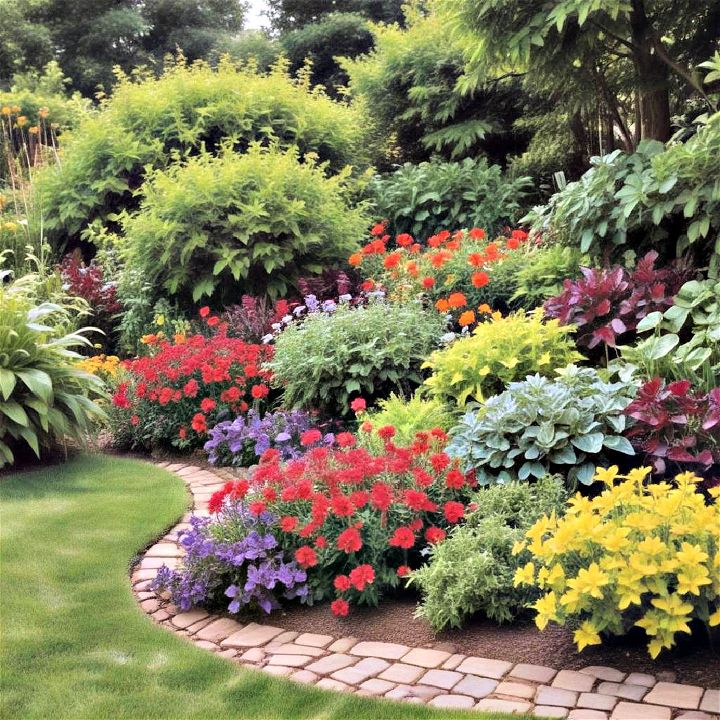 color block design garden borde