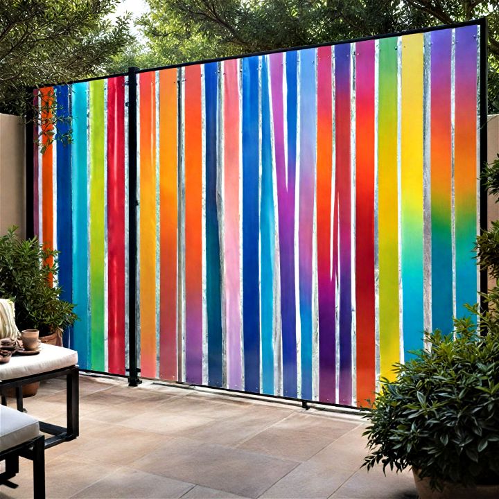 colorful acrylic panels outdoor decor