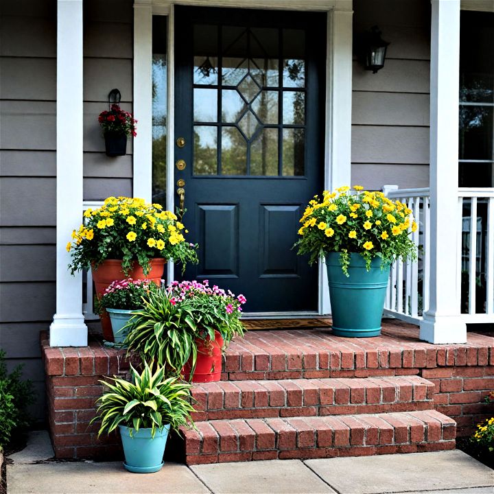 colorful planters to brighten up your porch