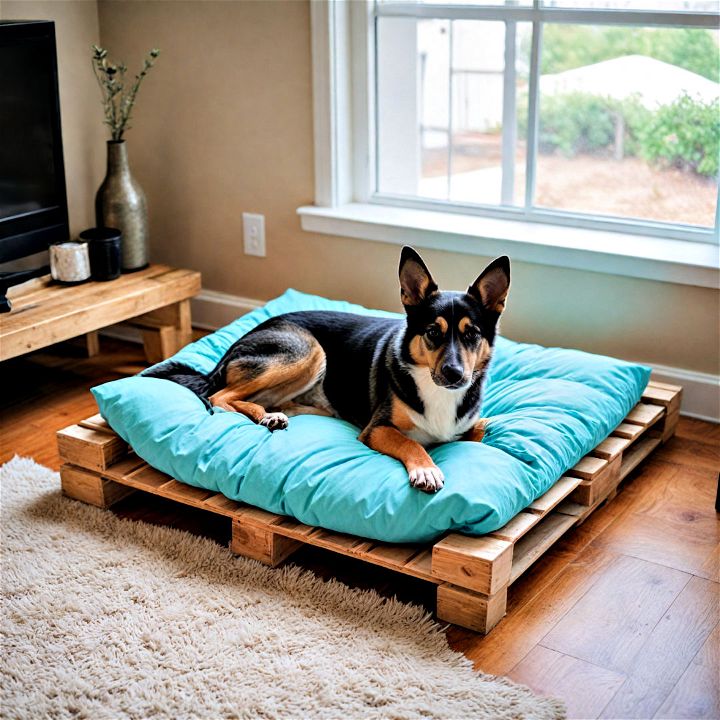 comfortable and sturdy pallet dog bed