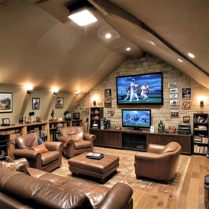 comfortable and ultimate man cave