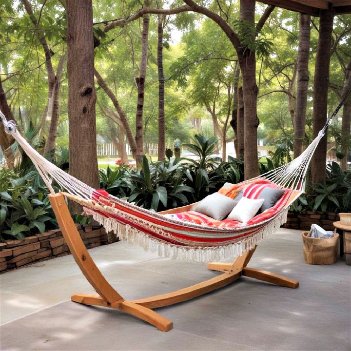 comfortable backyard hammock