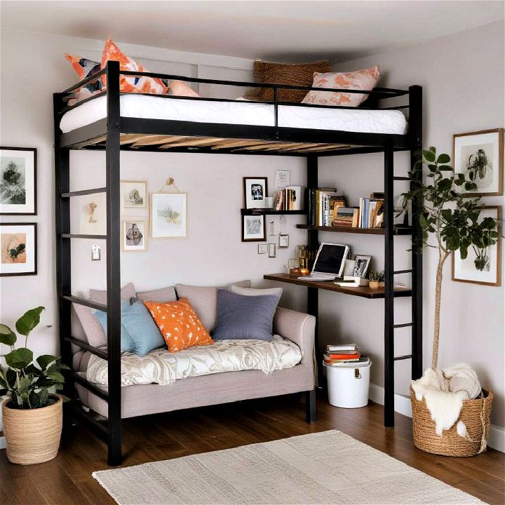 comfortable loft bed for extra space
