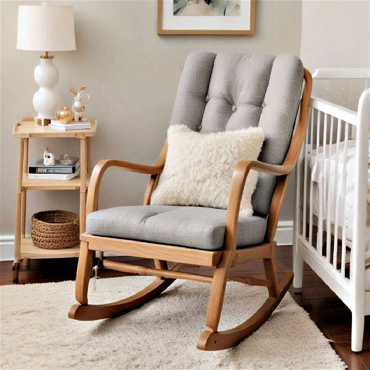 compact and cozy rocking chair
