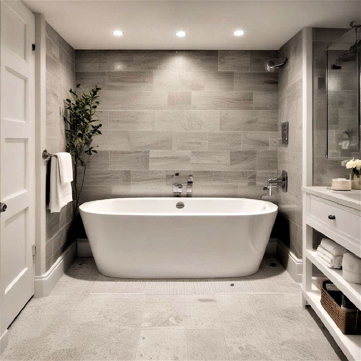 compact bathtub for basement bathroom