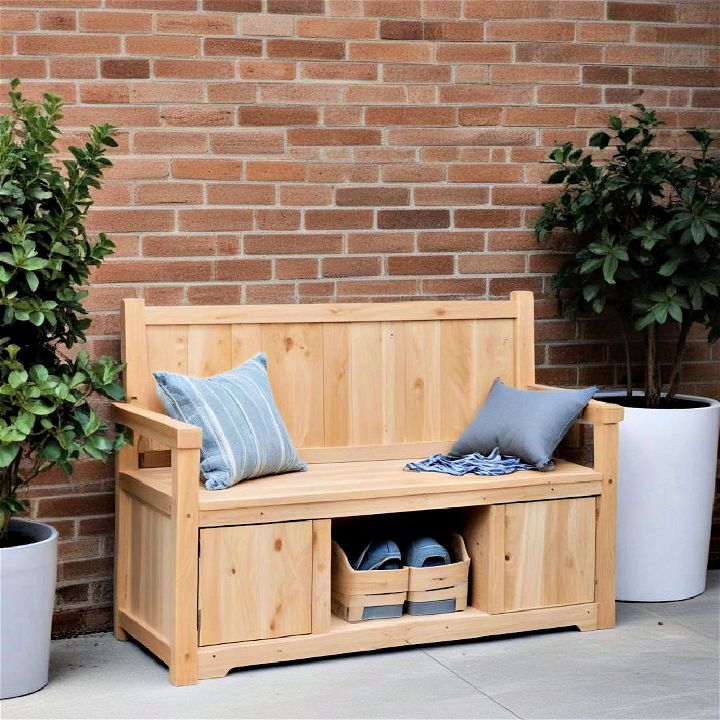 compact bench with storage