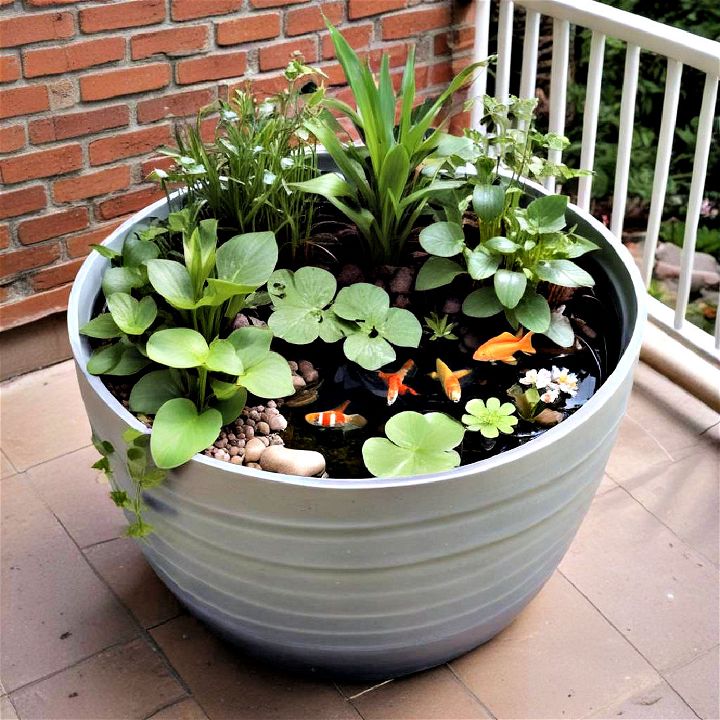 container water garden to beautifies your space