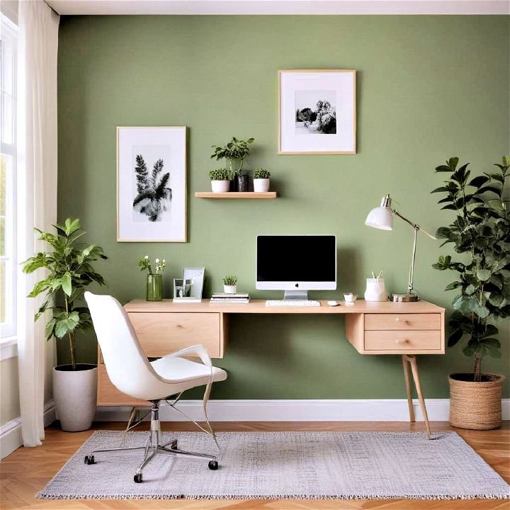 cool cucumber green accent wall