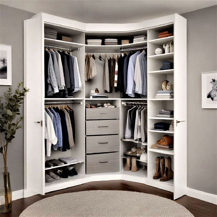corner closet for challenging layouts