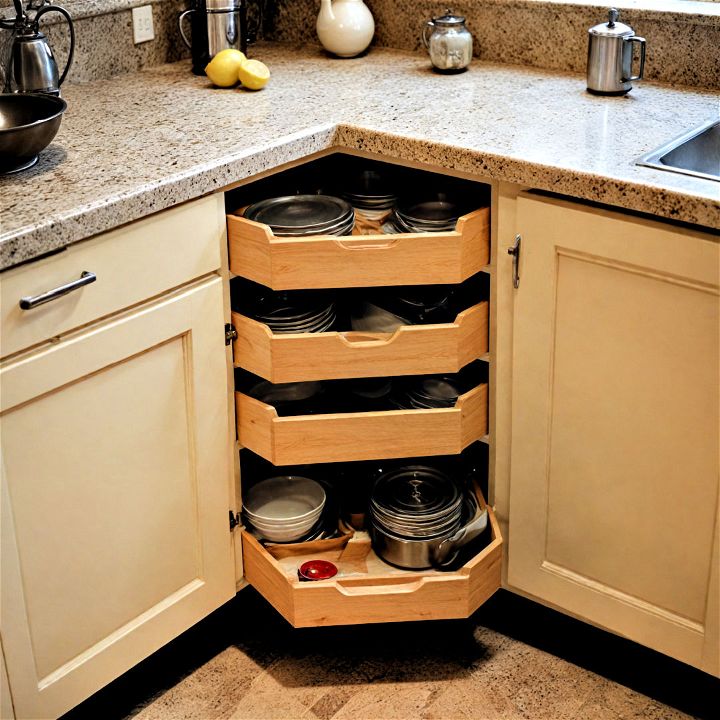corner drawers for kitchen cabinet