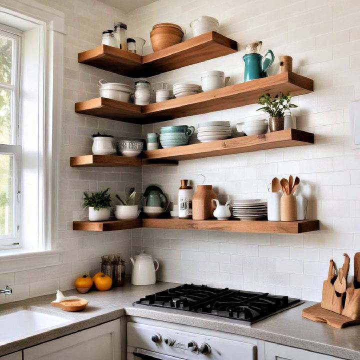 corner kitchen shelves