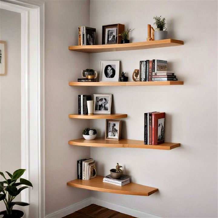 corner shelves for small apartment