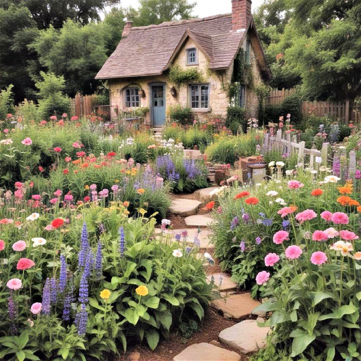 cottage core dream for flower garden