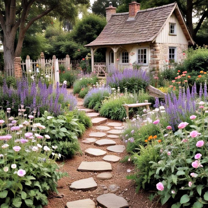 cottage core garden to invite nature in