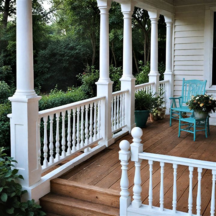 cottage style turned balusters for porch