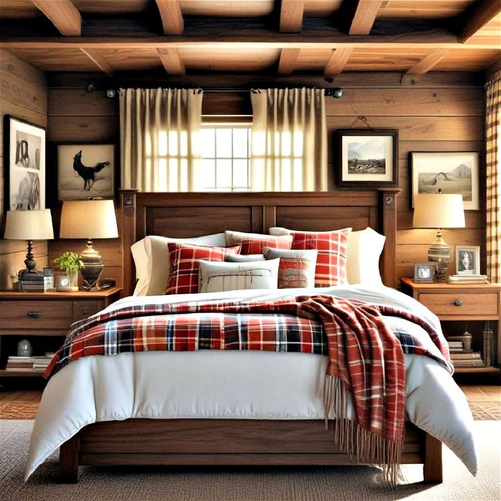 simple country western bedroom