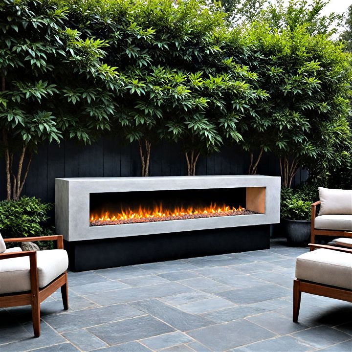 cozy and warm outdoor electric fireplace