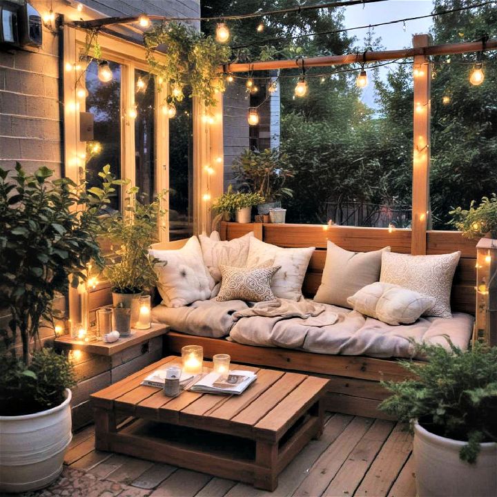 cozy corner retreat for small deck