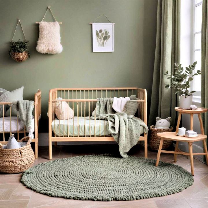 cozy embrace textures with sage accents