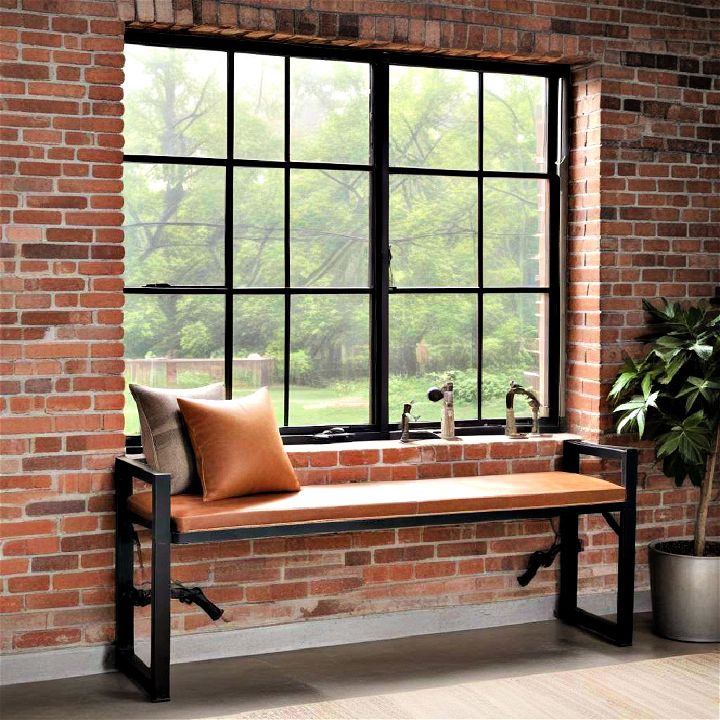 cozy feature industrial chic window bench