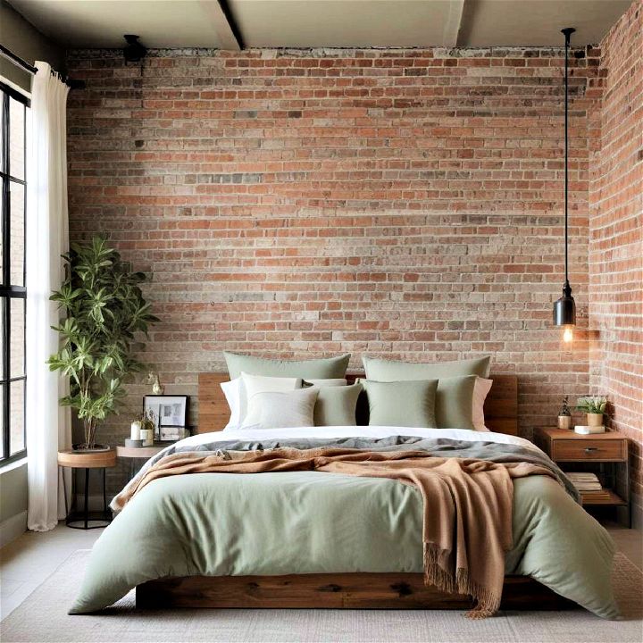 cozy industrial edge with sage touches