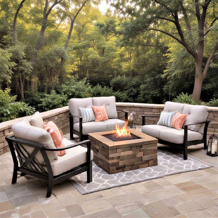 cozy outdoor loveseats for fire pit