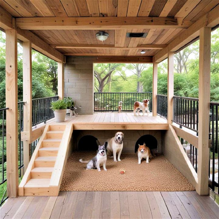 cozy pet playground under your deck