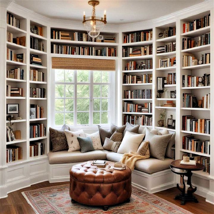 cozy reading nook for home library
