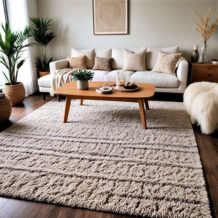 cozy rug to make the space feel homier