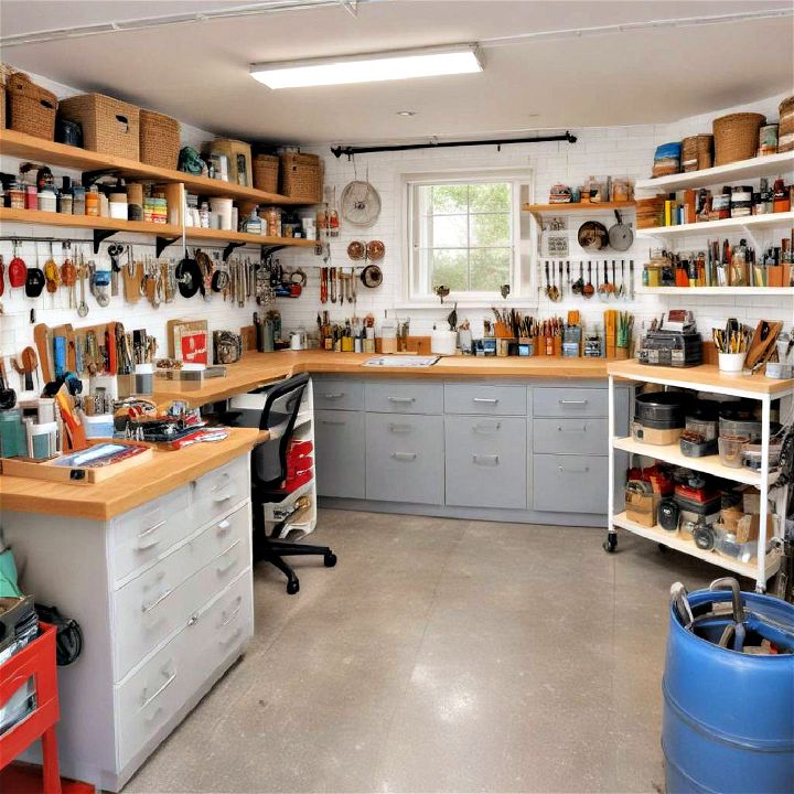 craft room in your garage
