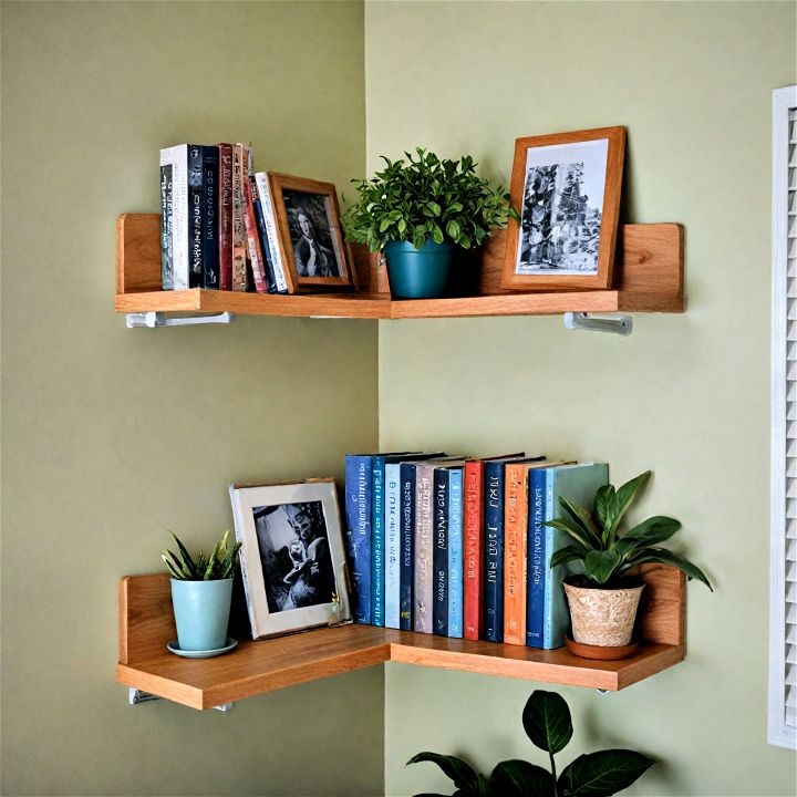 creative and efficient corner shelves