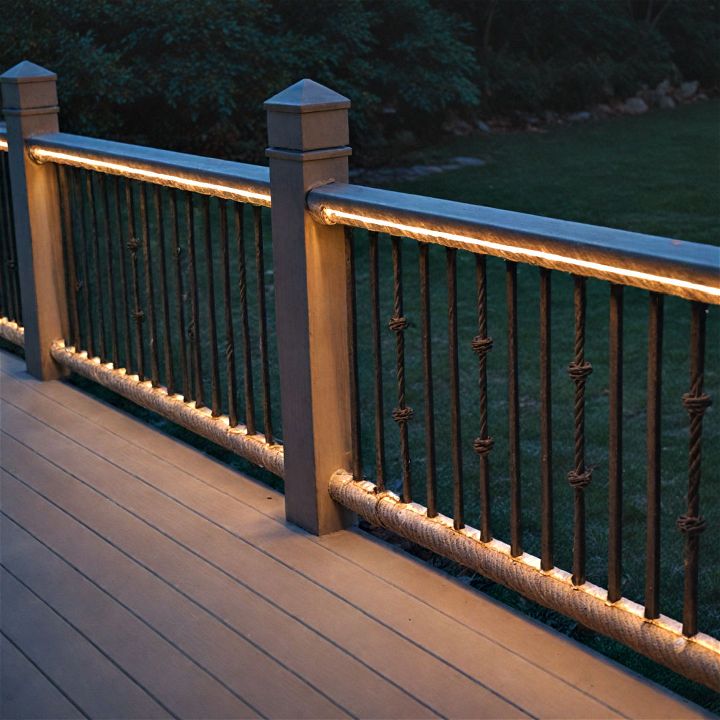creative rope lights for deck