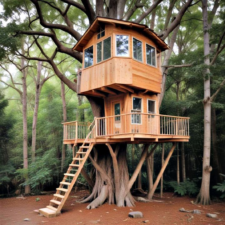 creativity in an art studio treehouse