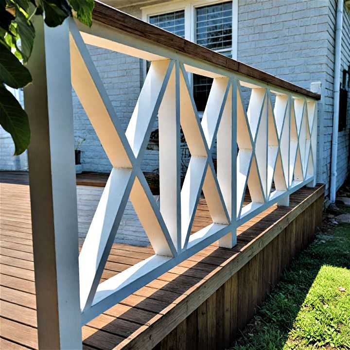 crossbuck patterns farmhouse porch railing