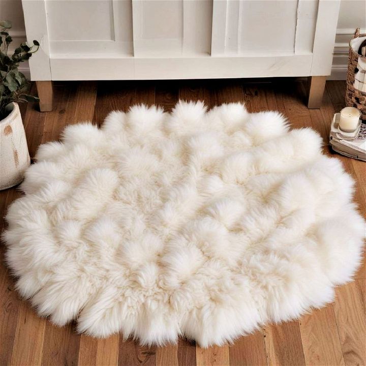 cruelty free faux sheepskin rug