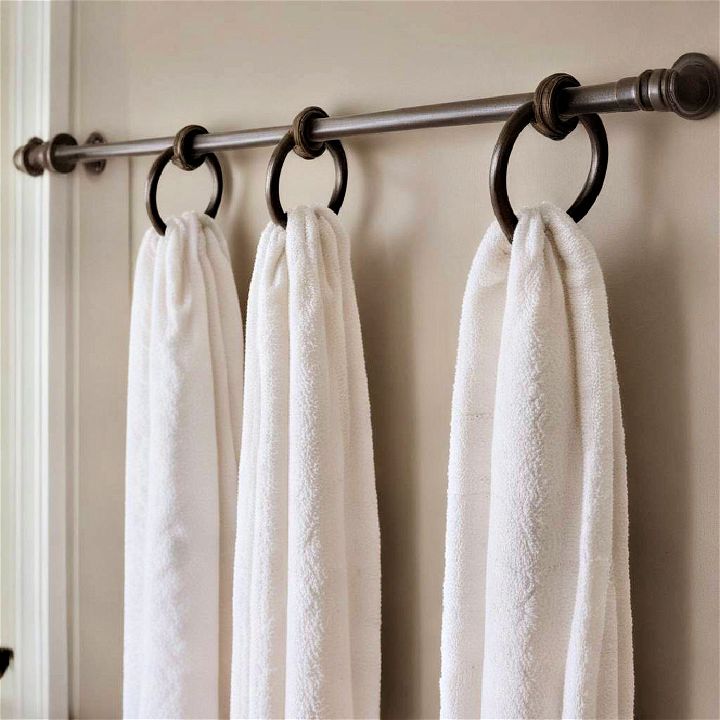 curtain rings for towel storage