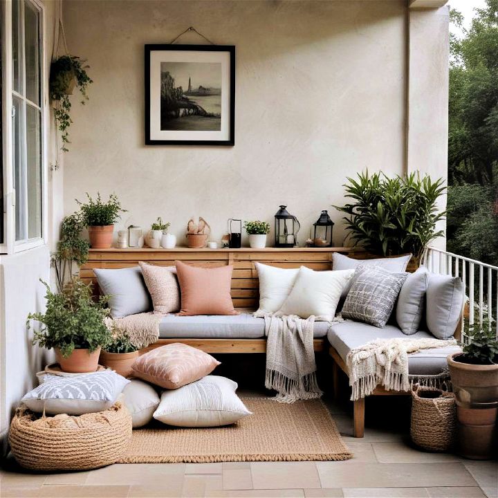 cushions and throws for seating area