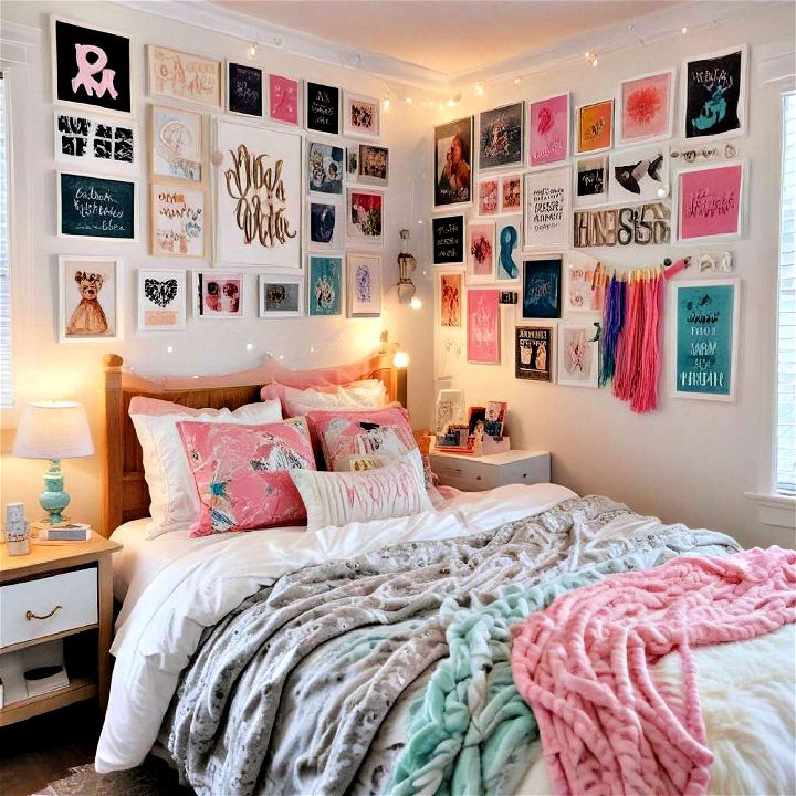 custom DIY decor for tween bedroom