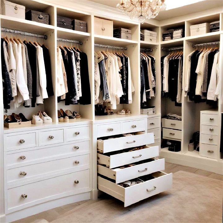 custom drawers for dressing room