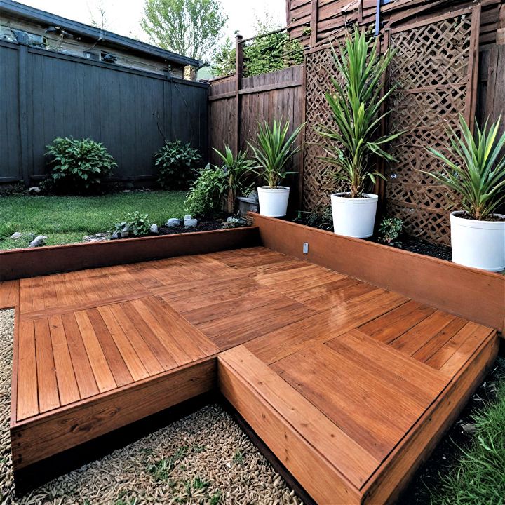 customizable backyard modular deck