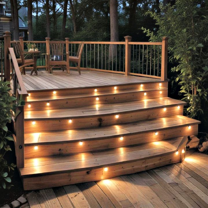 deck lights to enhance the aesthetic appeal