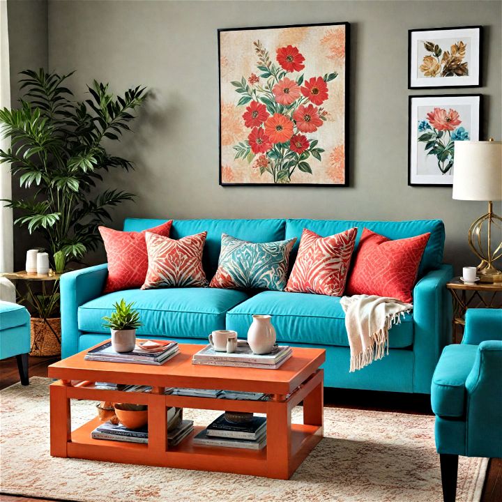 decorative and bold color accents