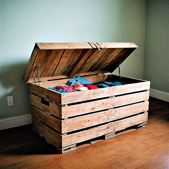decorative and practical pallet storage chest