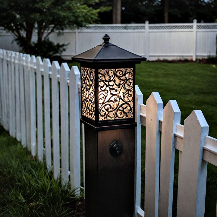 decorative fence post cap lights