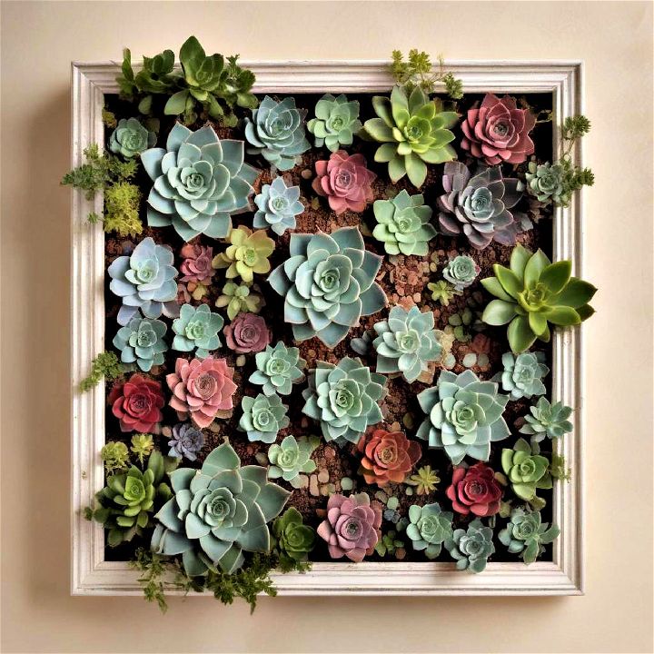 decorative flair using succulent picture frames