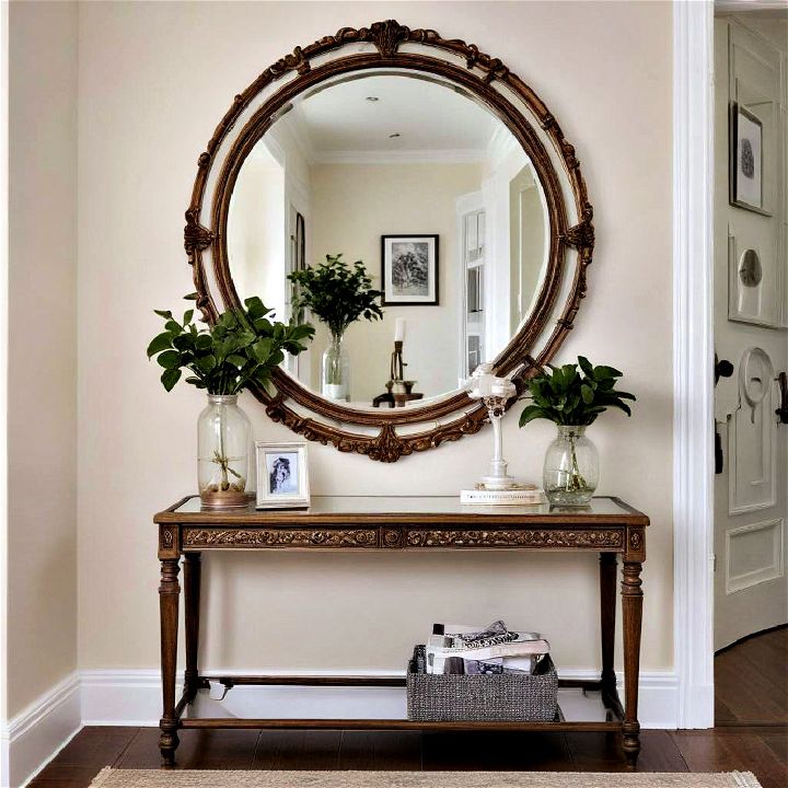 decorative mirror to elevate your entryway
