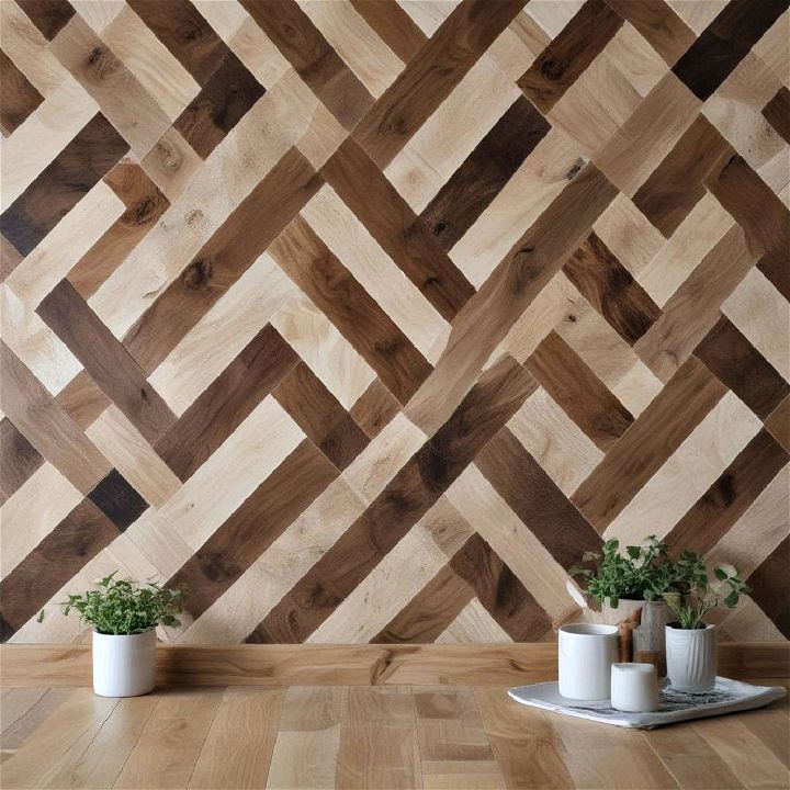 decorative patterned wood tiles