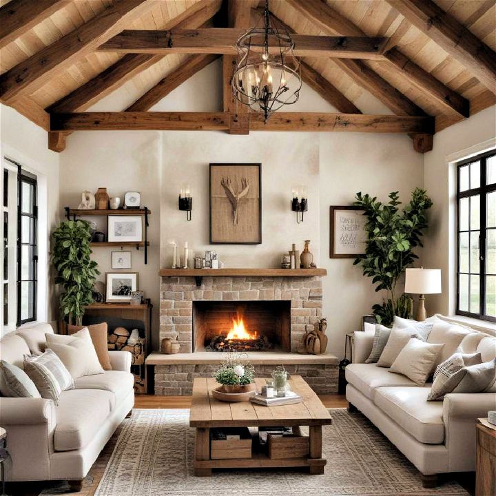 decorative rustic wooden beams